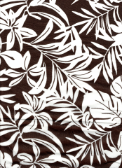 VISCOSA MARRON HOJAS BLANCAS