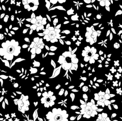 FONDO NEGRO CON FLORES BLANCAS