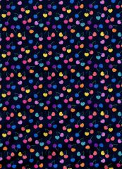 CEREZAS COLORES FONDO AZUL MARINO