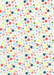 ESTRELLAS DE COLORES SOBRE CUADRICULA