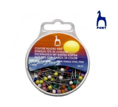 ALFILERES  PONY CABEZA COLORES 150UDS