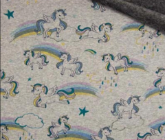 RETAL SUDADERA PELO UNICORNIO GRIS/AZUL