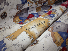 TROZO LONETA MAPAMUNDI 50cm