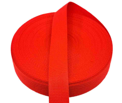 CINTA MOCHILA POLIESTER 25MM ROJO