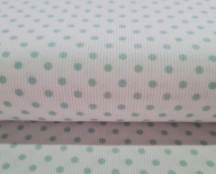 PIQUE TOPO VERDE AGUA FONDO BLANCO