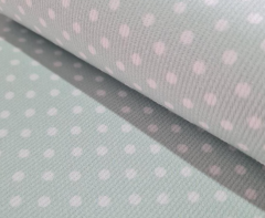 PIQUE TOPO FONDO VERDE AGUA