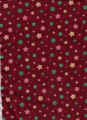 NAVIDAD ESTRELLAS COLORES FONDO GRANATE