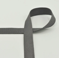 CINTA MOCHILA ALGODON POLIESTER GRIS ANTRACITA 25mm