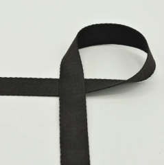CINTA MOCHILA ALGODON POLIESTER NEGRA 25mm